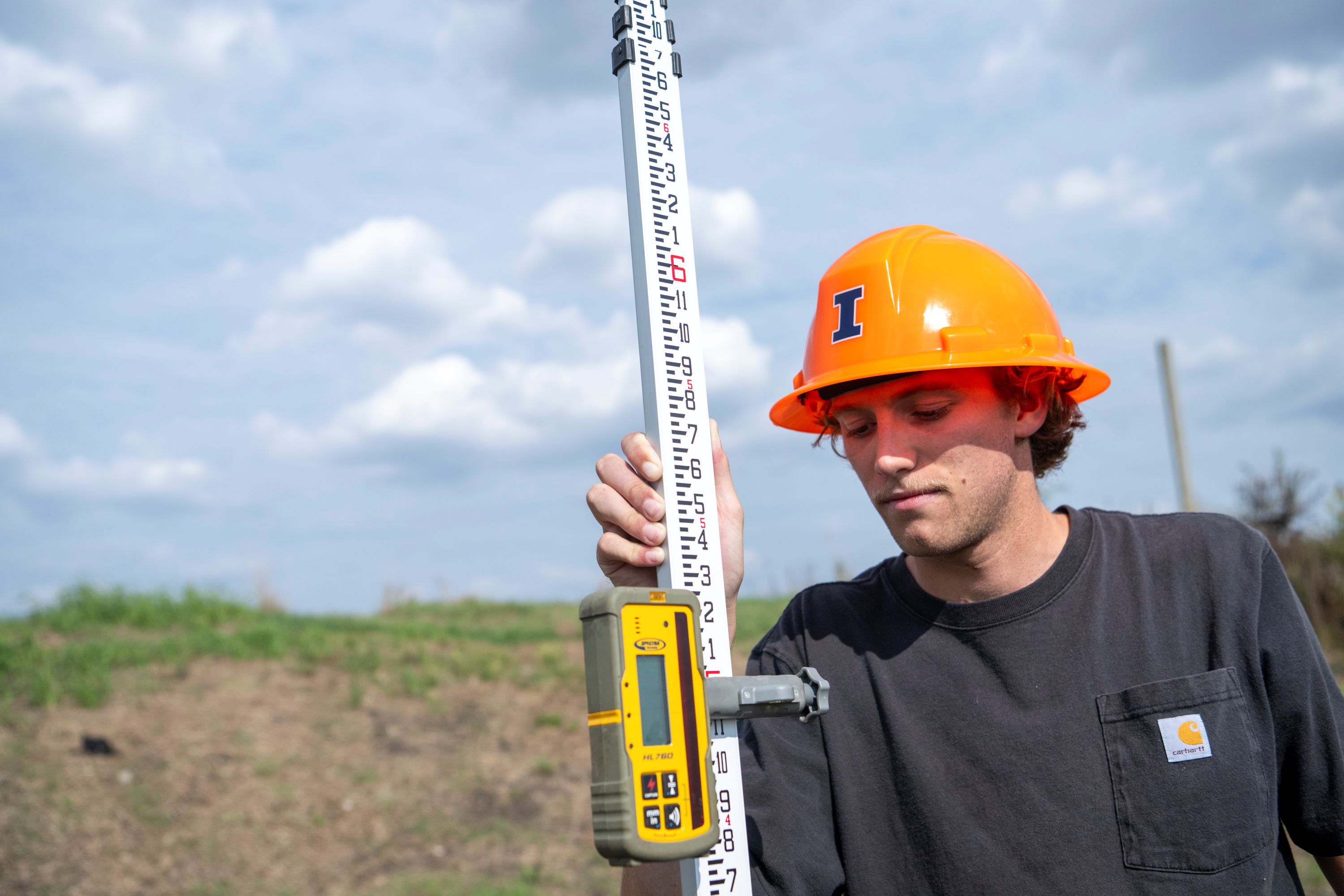 Student surveying