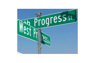 Farm progress signage